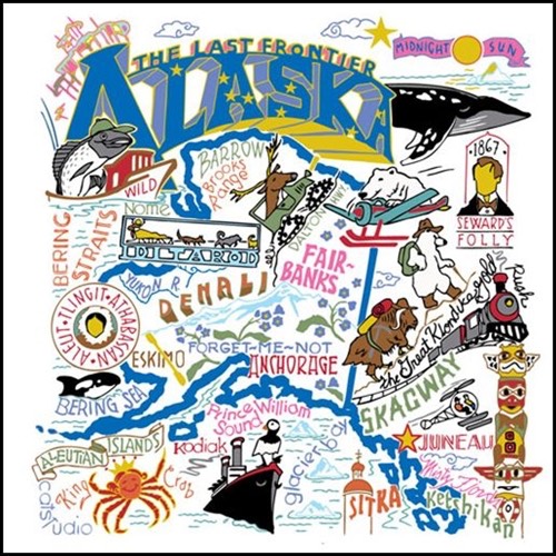 Alaska Souvenir Map