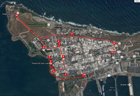 Map of Old San Juan