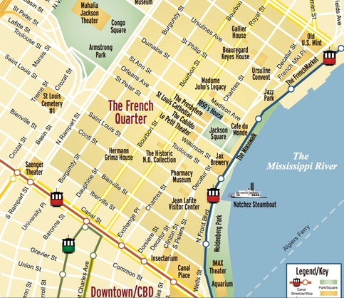 map of french quarter